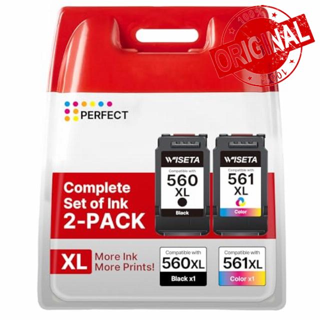 560XL 561XL Ink Cartridges Compatible for Canon 560 561 XL Ink Cartridges PG-560XL CL-561XL for Canon Pixma TS5350 TS7451 TS7450 TS5351 TS5350a TS5351 TS5352 (Black & Multicolor