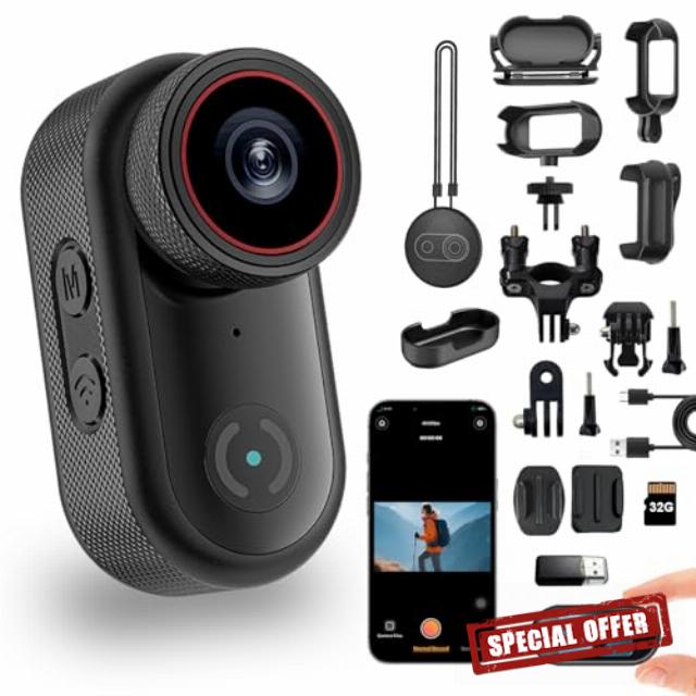 Thumb Action Camera with 32GB Card