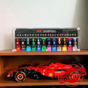 Wall Board Display Frame Compatible with LEGO Collectables F1 Race Cars 71049