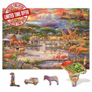 Wentworth Wooden Puzzles Wild Africa - 250 Pcs Adult Jigsaw Puzzle