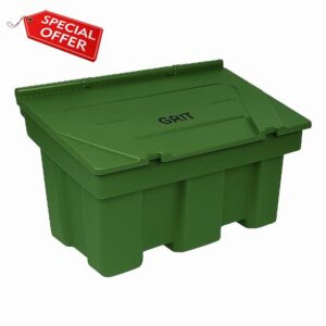 350L Green Grit Salt Bin Stackable Heavy Duty Container 126x75x71CM