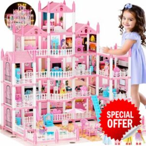 Dream Doll House for Girls with 5 Stories 19 Rooms