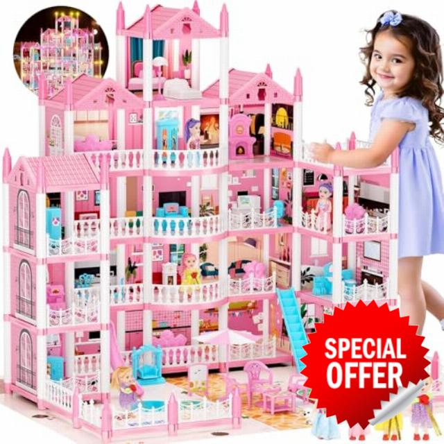 Dream Doll House for Girls with 5 Stories 19 Rooms