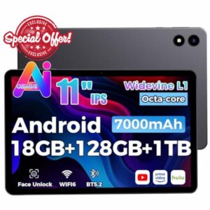 2026 Tablet 11 Inch Android 15 with Gemini AI