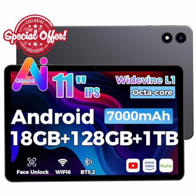 2026 Tablet 11 Inch Android 15 with Gemini AI