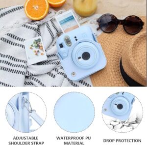 Matching Colour PU Leather Case for Instax Mini 12 Blue & 64 Pocket Mini Photo Book Album ID
