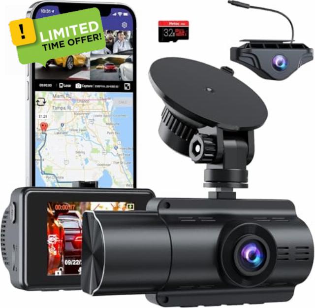 4K Dash Cam Front and Rear