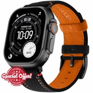 Bandletic Suede Strap Compatible with Apple Watch Strap 49mm 46mm 45mm 44mm