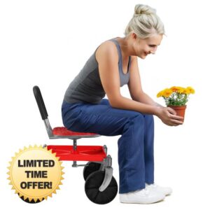 Fairnull Rolling Garden Seat Adjustable Height