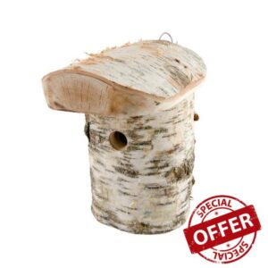 CJ Wildlife Bird Box for Gardens – Bird Nesting Box – Stockholm 28mm Entrance Hole – Birch Wood Nest Box for Small Garden Birds