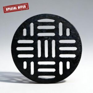 Heavy Duty Cast Iron Round Sewer Grate Cover 12” 20” 28” for Sidewalk Channel Drain