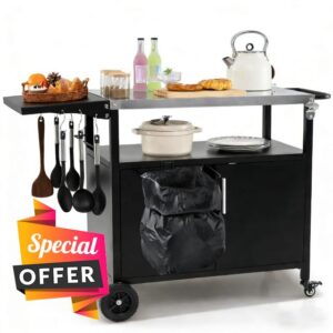 Outdoor BBQ Grill Cart