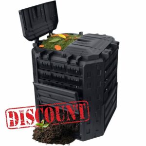 Garden Composter Bin 310L Organic Waste Compost Converter Plastic Large Box Natural Plant Fertilizer Ground Pegs Ventilated