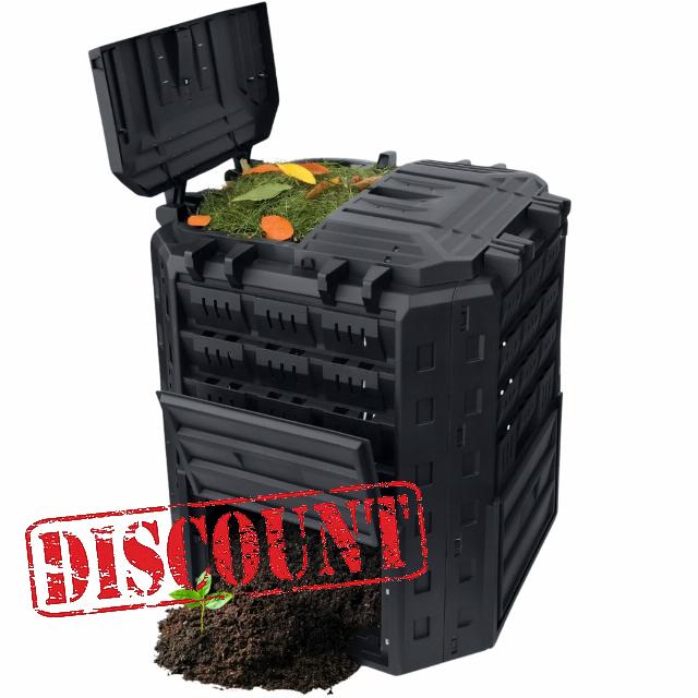 Garden Composter Bin 310L Organic Waste Compost Converter Plastic Large Box Natural Plant Fertilizer Ground Pegs Ventilated
