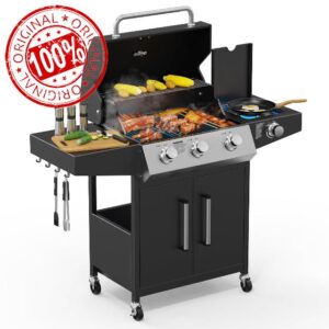 ROVSUN 3+1 Burner Gas BBQ Grill