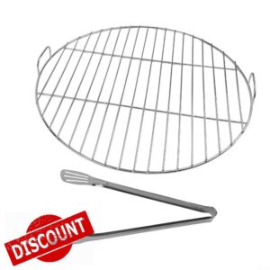 Stainless Steel Round Grill Grate with Handle