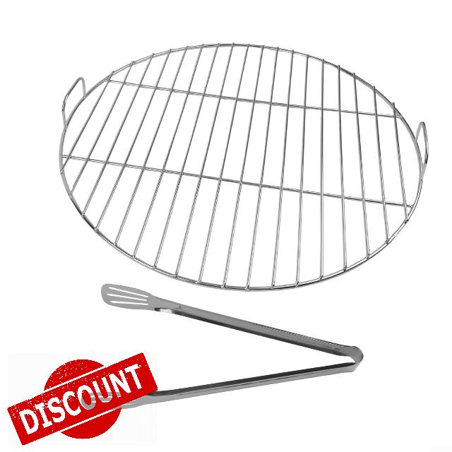 Stainless Steel Round Grill Grate with Handle