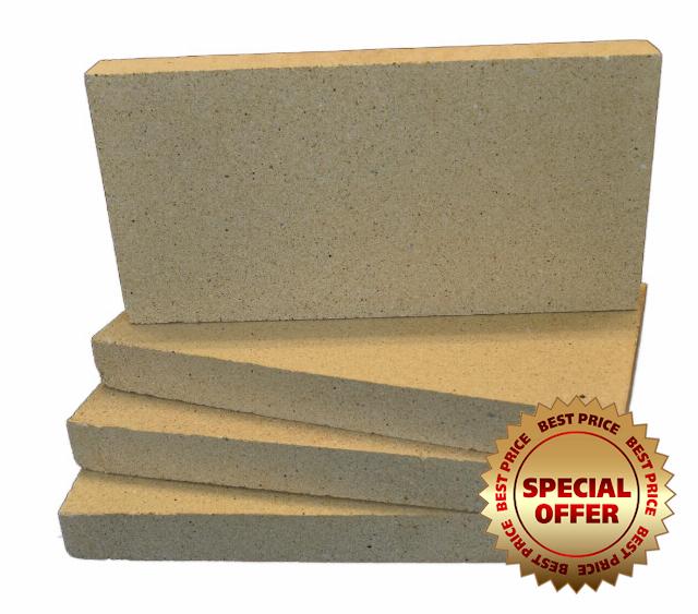 TheStove Wizard Fire BBQ Bricks Premium Clay Material High Density Low Thermal Conductivity For BBQ's Pizza Oven Bases Walls Firebricks Up to 1300 degree Celsius 10 Bricks
