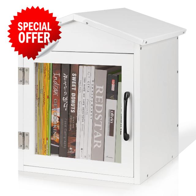 Outdoor Library Outdoor Book Box Storage Small Wooden Cabinet Little Literature Box for Neighborhoods Community and Schools Sharing Books