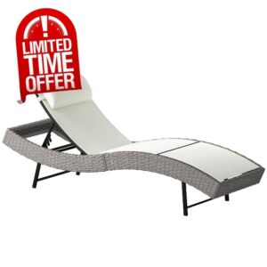 Outsunny Rattan Sun Lounger