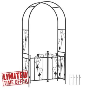 Outsunny Garden Arch 2.17m with Gate