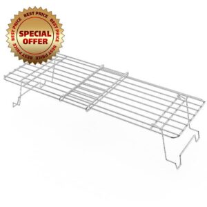 Denmay 39-56 cm Universal Stainless Steel Warming Rack for Gas/Wood Pellet/Grill/Smoker Grill