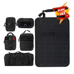 Tactical Car Seat Organizer with 5 Detachable Bag