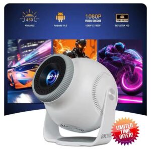 Mini Projector 4K and 1080P Support