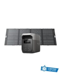 EF ECOFLOW Outdoor Generator DELTA 3 Max with 400W Bifacial Solar Panel