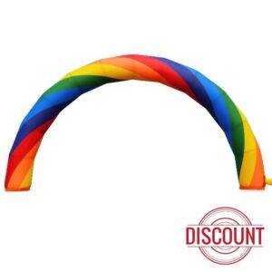 Inflatable Rainbow Arch 20ftx10ft Inflatable Archway Outdoor Holiday Decorations for Advertising Birthday Party Celebration Garden Decoration-Arch Sig
