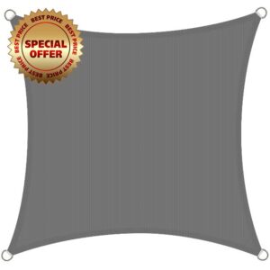 Sun Shade Sail 2.5m x 2.5m Waterproof Square Canopy Sail 2.5x2.5m Garden Sunscreen Awning Canopy