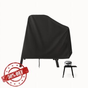 Barbecue Grill Cover for Ninja Woodfire Grill on Stand with Side Table