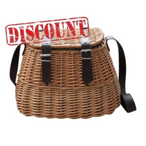 Wicker Picnic Basket With Lid & Adjustable Strap