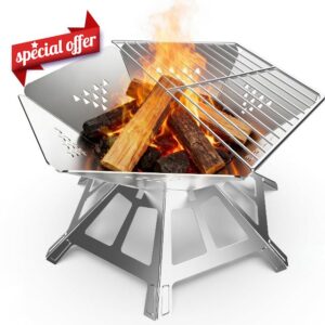 Portable Fire Pit for Garden BBQ Camping Essentials Equipment
