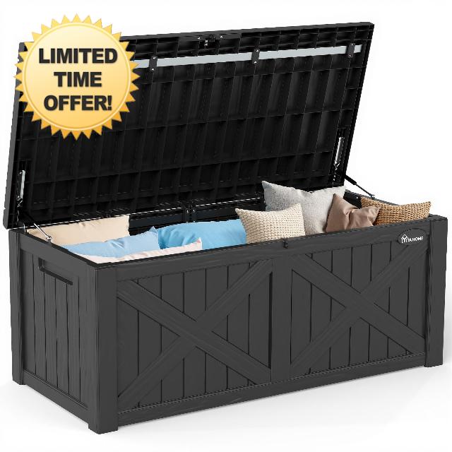 YITAHOME 450 Litre Large Deck Box with X-Front