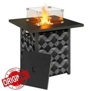 Outsunny Square Propane Gas Fire Pit Table