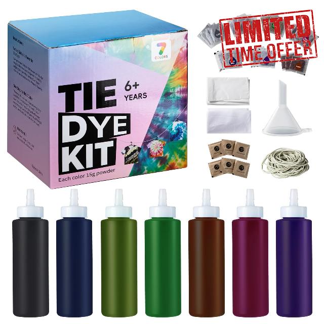 Tie Dye Set - 7 Dark Colours