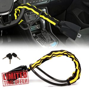 Seat Belt Lock - Reflective Stripe Steering Wheel Lock