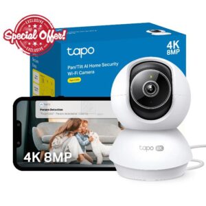 Tapo NEW C250 4K 8MP Pan/Tilt Indoor House Security Camera