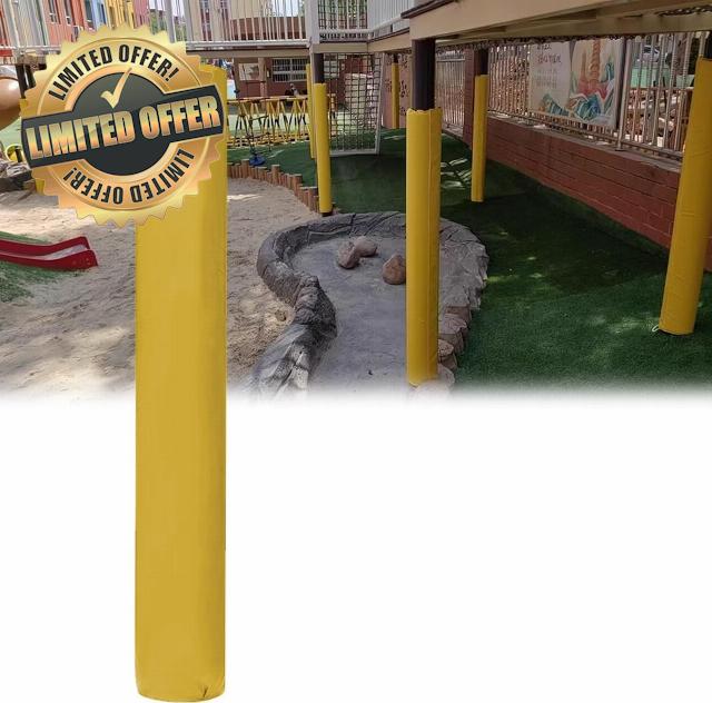 Protective Foam Padding for Round Poles - Wrap-Around Design Prevents Injuries in Basements