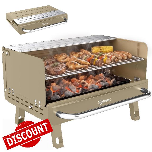 Outsunny Portable BBQ Grill