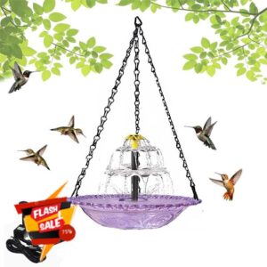 Solar Cascade Hanging Bird Bath Fountain