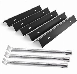 Replacement Parts for Napoleon Rogue 425 Grills: SS 304 Burners & Porcelain Sear Plates for Phantom SE 425 RSIB