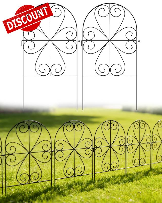 ARIFARO Metal Garden Fence Panels
