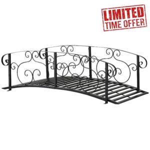 Outsunny 184cm Metal Arch Garden Bridge