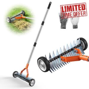 Manual Garden Rolling Lawn Scarifier