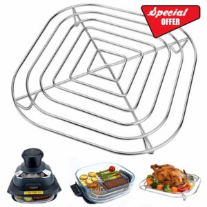 Replacement Airfryer Stainless Steel Grill for Ninja CRISPi Glass Container 3.8 L
