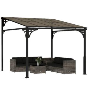 Outsunny 3 x 2.87 m Metal Lean-to Pergola