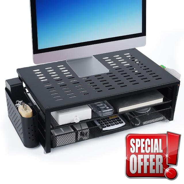 Monitor Stand Riser with Storage
