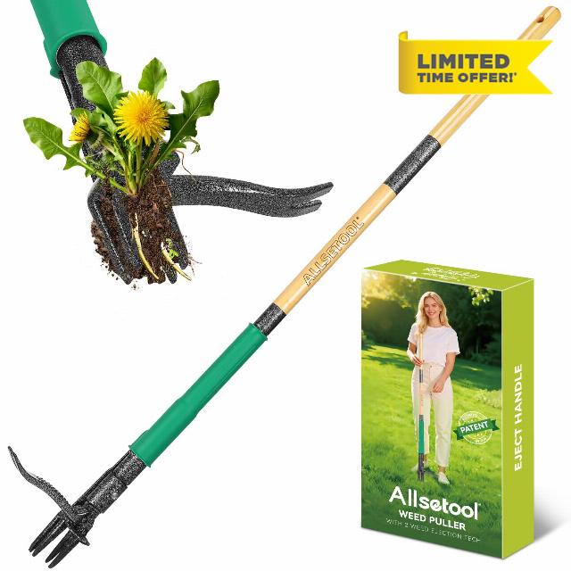 Weed Puller Tool with 2 Weed Eject Feature